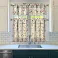 thumbnail image 3 of Kitchen Curtains and Valance Set 36 Inch Tier Pioneer Colorful Floral 3 Pieces Set Dining Room Small Curtain Drapes Cafe Curtains Valance for Home Decor Rod Pocket, 3 of 6