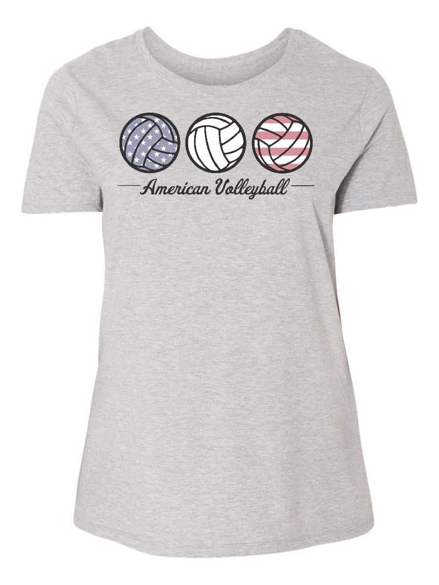 INKtastic - American Volleyball Women's Plus Size T-Shirt - Walmart.com ...