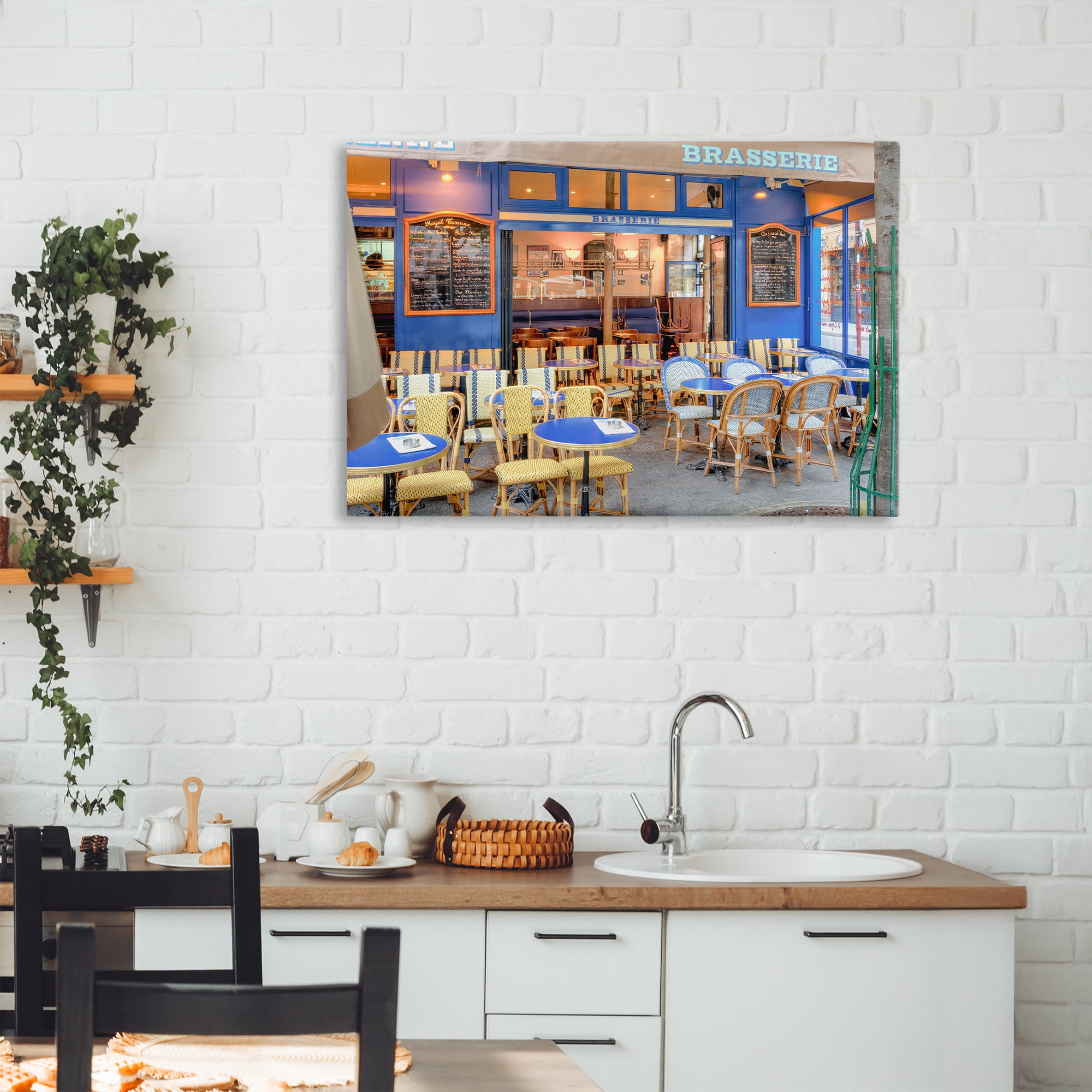 Stupell Industries Parisian Brasserie Terrace Canvas Wall Art, design by Alan Blaustein