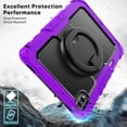 thumbnail image 3 of for Samsung Galaxy Tab S11 Ultra Case 14.6 inch, 360 Rotating Shockproof Cover with Stand, Handle, Shoulder Strap (SM-X930/X936B), Purple, 3 of 7