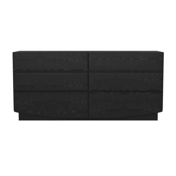 Ardea Contemporary 72" Dresser in Black (6-Drawer)