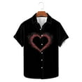 thumbnail image 5 of BiZtdJrK Daily Sales Clearance Mens Hawaiian Shirts Short Sleeve, 2025 Valentines Day Clothes Fashion Printed Dressy Turndown Collar T-Shirts Holiday Summer Blouses Multicolor 4XL, 5 of 6