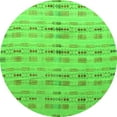 thumbnail image 1 of Ahgly Company Indoor Round Abstract Green Modern Area Rugs, 7' Round, 1 of 4