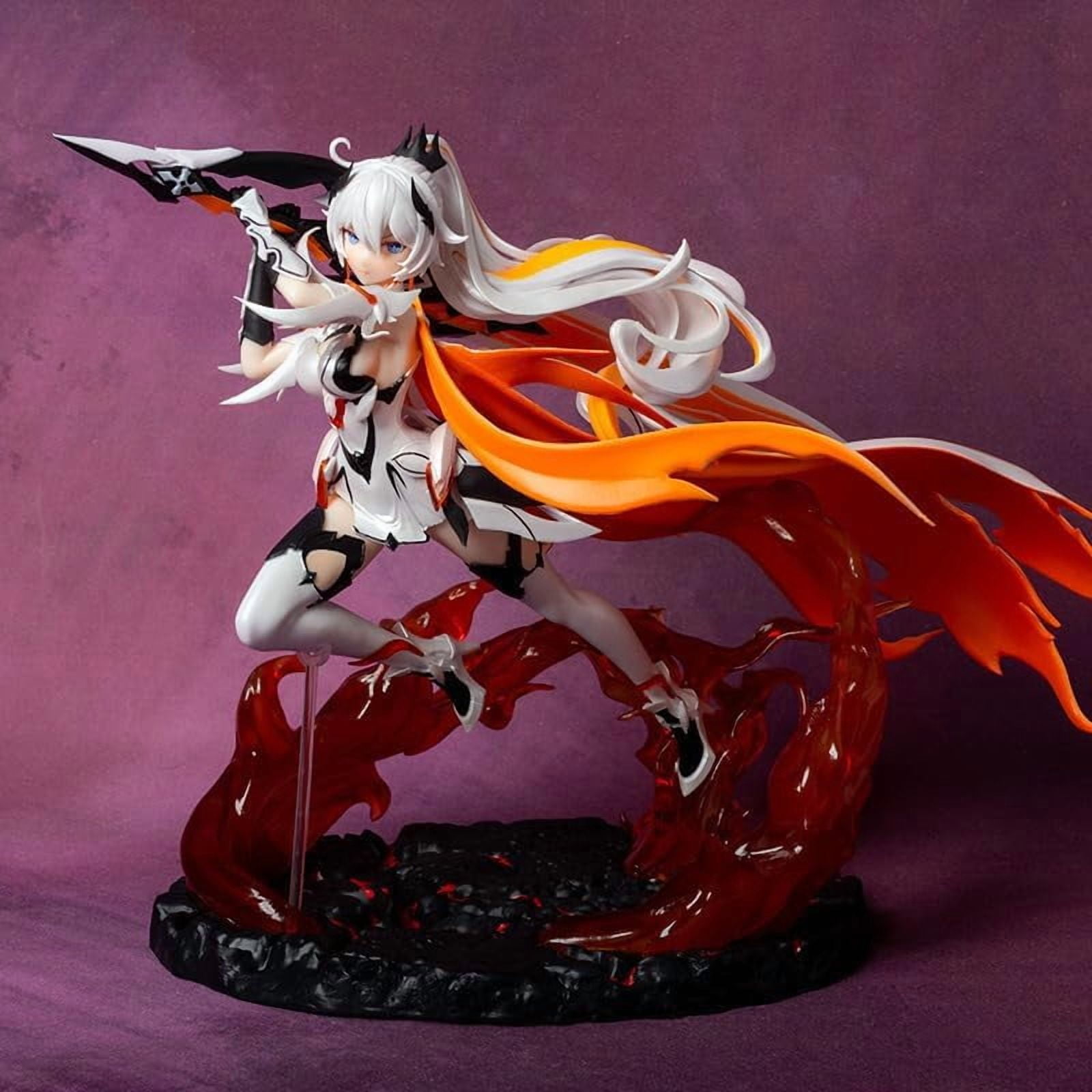 Honkai Impact 3 Kiana Figure Fighting Kiana Kaslana Figures 24cm/9.4inch Handmade Cosplay PVC Statues Collectible Souvenirs for Anime Fans Gifts