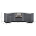thumbnail image 4 of NewAge Products Outdoor Kitchen 6 Piece Cabinet Set in Slate Gray with Countertops and Covers, 4 of 14