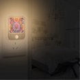 thumbnail image 2 of Yayeee LED Night Lights with Motion Detectors Auto Dusk to Dawn Light Sensors, 2 Pack, Light Purple Flowers, 2 of 7