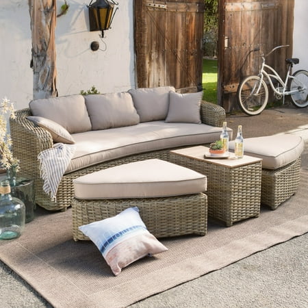 Belham Living Wingate All Weather Wicker Sofa Daybed Sectional Set Belham Living Wingate All Weather Wicker Sofa Daybed Sectional Set