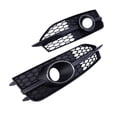 thumbnail image 4 of Corfhy Pair Front Bumper Fog Light Grille Trim Cover Set for Audi A7 S line S7 2012-2015 Pair Black Chrome Ring Replace 4G8807681C9B9 4G8807682C9B9, 4 of 17