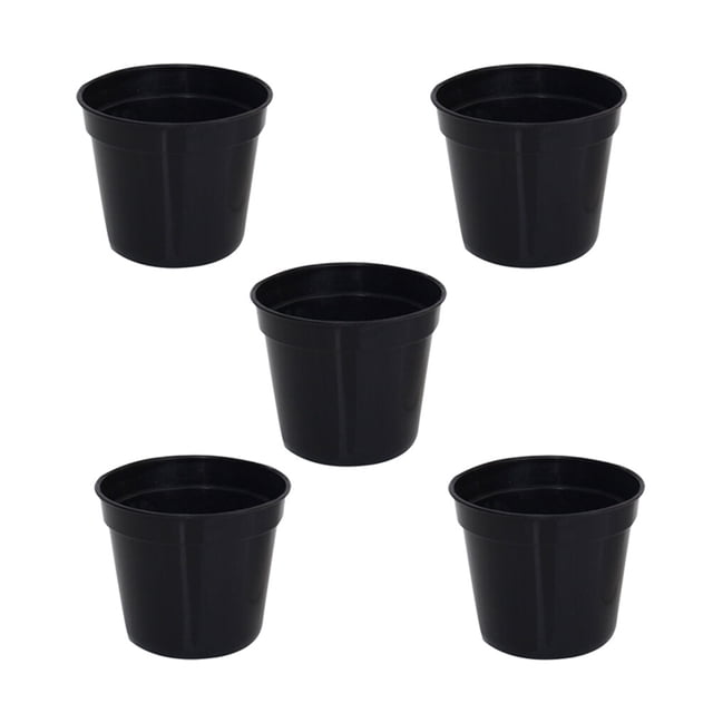 10PCS Black Plastic Succulent Pot Thickening Basin Succulent Bulb Deepen Scrub Flower Round Pot Garden Accessories