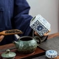 thumbnail image 4 of Chinese style ceramic tea caddy, Jingdezhen Chinese style porcelain, tea storage, for tea, coffee, spices and sweets, 4 of 8