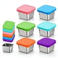 thumbnail image 2 of Stretchable Silicone Replacement Covers For Leftovers And Meal Preparation Heat Resistant Lid for Square Glass Bowl, 2 of 11