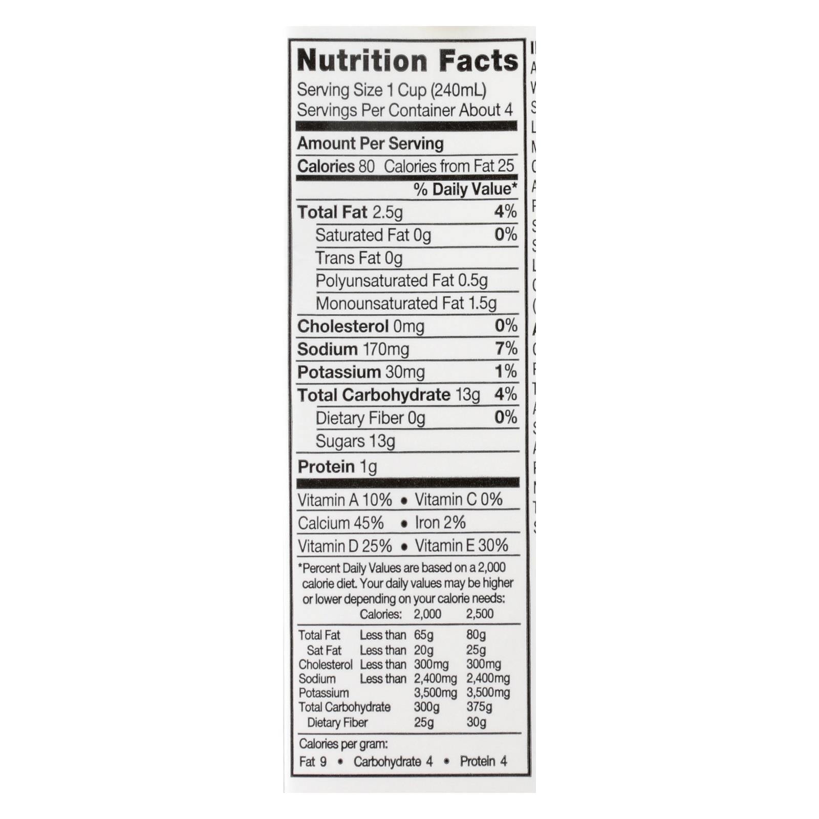 (3 pack) Silk Pure Almond Vanilla Almond Milk, 1 qt