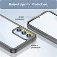 thumbnail image 4 of Case for Samsung Galaxy A54 5G Phone Case Slim Dropproof [Defend from Drop/Scratch/Slip/Fingerprint] Clear Acrylic Hard Back Soft TPU Bumper Hybrid Phone Cover for Samsung Galaxy A54 5G-Crystal Black, 4 of 16