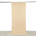 thumbnail image 2 of BalsaCircle 5x12 feet Beige 4-Way Stretch Spandex Divider Backdrop Curtain Home Decorations, 2 of 6