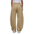 thumbnail image 6 of Barrel Sweatpants Women Y2K Baggy Wide Leg Sweatpants with Pockets high waisted pants for women Soft Womens Fall Fashion, 6 of 7