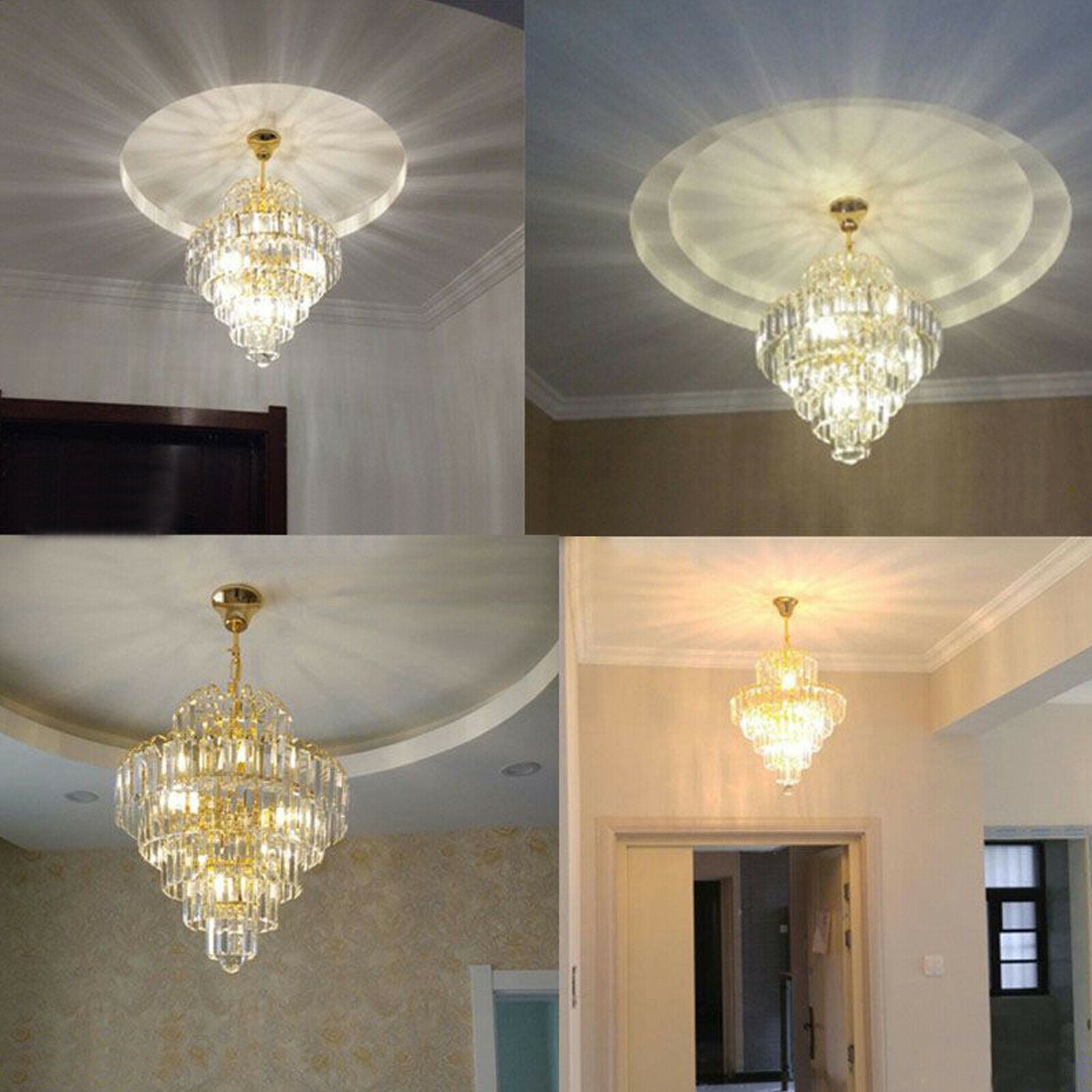4-Light Modern Crystal Chandelier