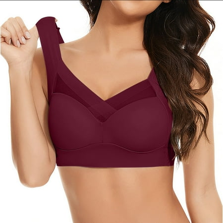 Women s Daily Wear Bra Comfortable Wireless Support Bra Oversized V Neck Bra Everyday Wear Bra Women Bra Clearance Sports