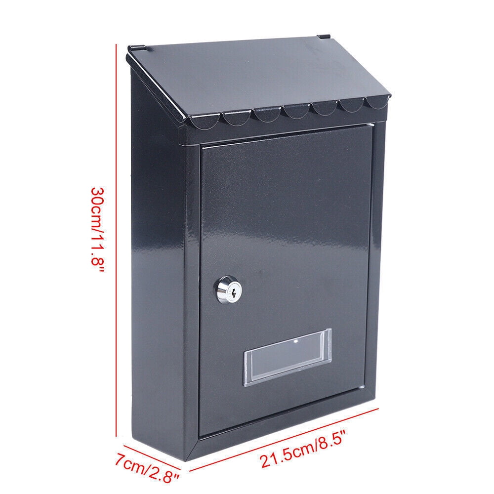 Modern Outdoor Waterproof Extra Large Drop Box Wall Mounted Mailbox with 2 keys