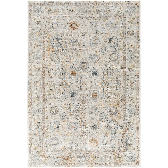 BoutiqueRugs Forth Traditional Area Rug - Teal, Rust, Medium Gray - 2' x 2'11"