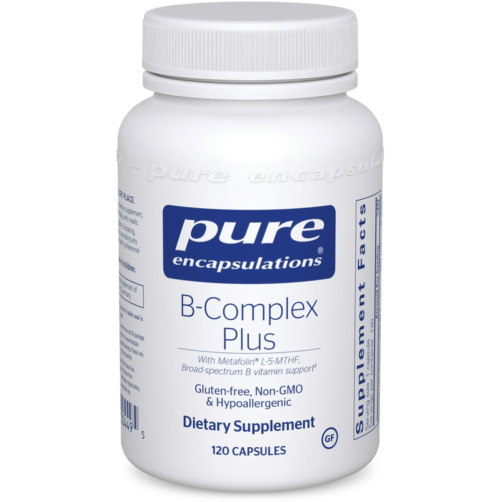 Pure Encapsulations Plus Balanced B Vitamin Formula with Metafolin L5MTHF and