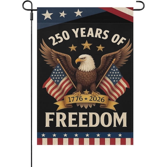 250th Years Anniversary Patriotic Banner Double-Sided With Eagle Design,