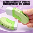 thumbnail image 3 of Hyknon Sliding Retractable Pencil Erasers, Push Pull Antis-Silp Plastic Sleeve Erasers, Cute Ergonomic curved Soft Rubber Eraser, Large Traceless Erasers for Office Drawing Stationery Supplies, Green, 3 of 4