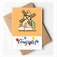 thumbnail image 1 of Dutch Windll Landscape Birthday Wedding Cards Congratulations Greeting Envelopes, 1 of 3