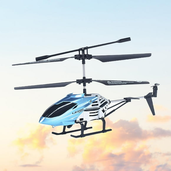 2CH Flying Toys LED Flying Battery Play Altitude Fighter Control Helicóptero RC para principiantes en interiores azul CUTICAT Avión teledirigido