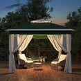 thumbnail image 7 of Garvee 10.82 x 10.82'  Outdoor Pop up Gazebo Tent, Adjustable Height with Mosquito Netting, Green, 7 of 7