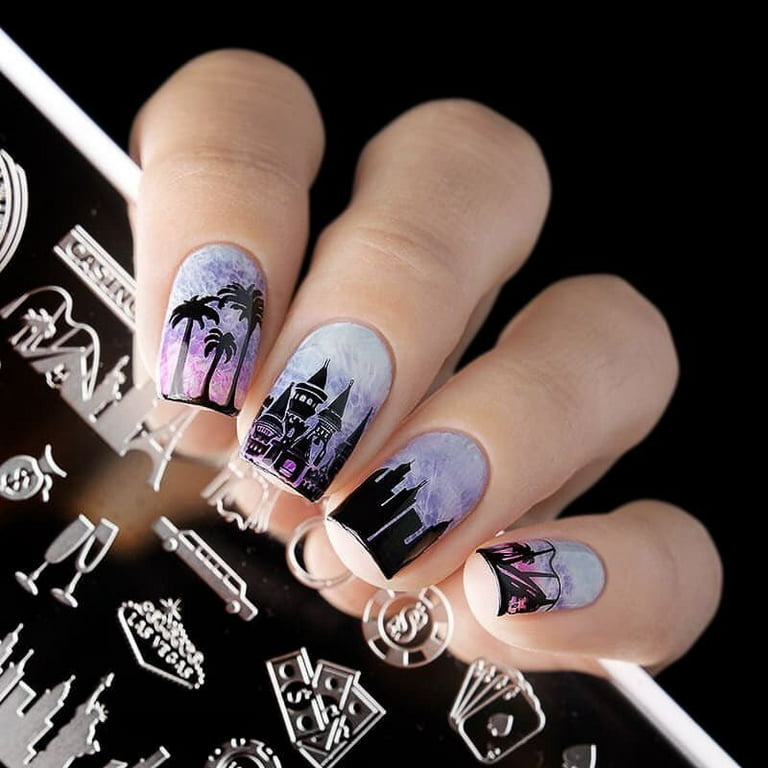 Whats Up Nails A004 Sin City Life Metal Stamping Plate for Nail