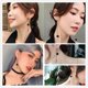 thumbnail image 3 of Pendientes largos con borlas para mujer, aretes de bola de Metal contraídos, joyería de temperamento para bodas, regalo, 2022, 3 of 4