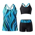 thumbnail image 6 of HUAXUN Womens Tankini Bathing Suits Cute Tankini Tummy Control Swimsuits for Women Modest Swim Tank Top 3 Piece Swimsuit Tummy Control Bathing Suit, 6 of 7