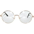 thumbnail image 2 of Round Sunglasses - (56mm) Gold Frame / Clear Lens, 2 of 4
