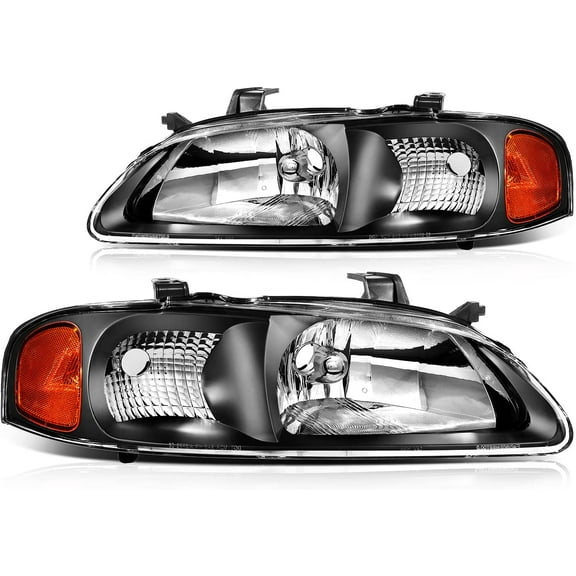 ECCPP ECCPP headlight assembly kit for 2000 2001 2002 2003 Sentra Headlights Front Lamp Direct Replacement Pair Left   Right