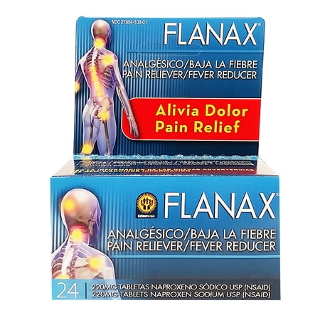 Flanax Pain Reliever 24 Tabs- Alivio para Dolor (Pack of 1)