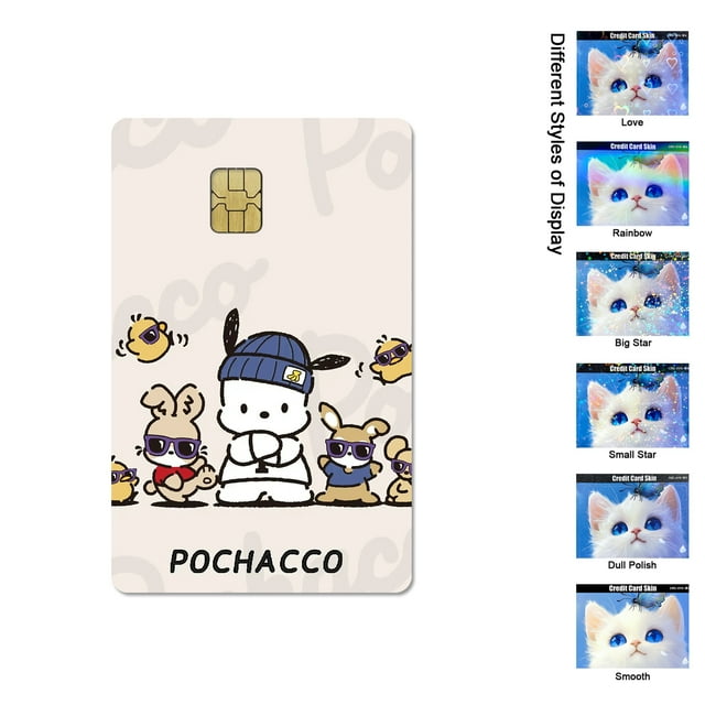 Anime Sanrio Hello Kitty Credit Card PVC Sticker Film Tape Skin Sticker Film Skin For Debit Bank Bus Card Diy Waterproof Sticker