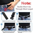 thumbnail image 5 of WHIPPY Nylon Belt for Men, Web Work Belt with Heavy Quick Release Buckle, Black, 5 of 6