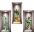 thumbnail image 1 of piezas de pegatinas de pared para jarrones, pegatinas de pared para jarrones 3D, pegatinas de pared para plantas 3D, pegatinas de pared para plantas, pegatinas extraíbles para jarrones para sala de e, 1 of 5