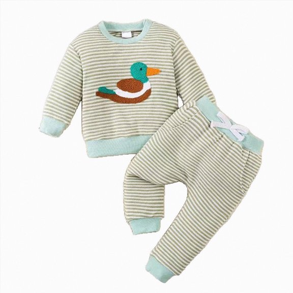 TOWED22 Toddler Baby Boy Fall Clothes Long Sleeve Print Graphic T-Shirt with Elastic Waist Shorts Set Winter Outfit