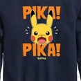 thumbnail image 3 of Pokémon - Pika Pika Scared - Youth Crewneck Fleece Sweatshirt, 3 of 5