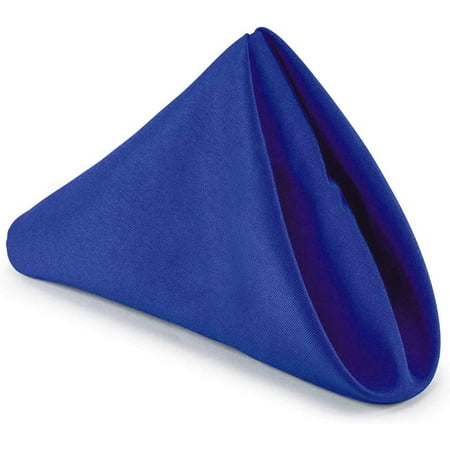 

Trimming Shop 20 Inch Cotton Polyester Royal Blue Table Napkin for Home Hotel Dinning Wedding Banquet Party Events Hemmed Edges Lightweight & Machine Washable 1pcs