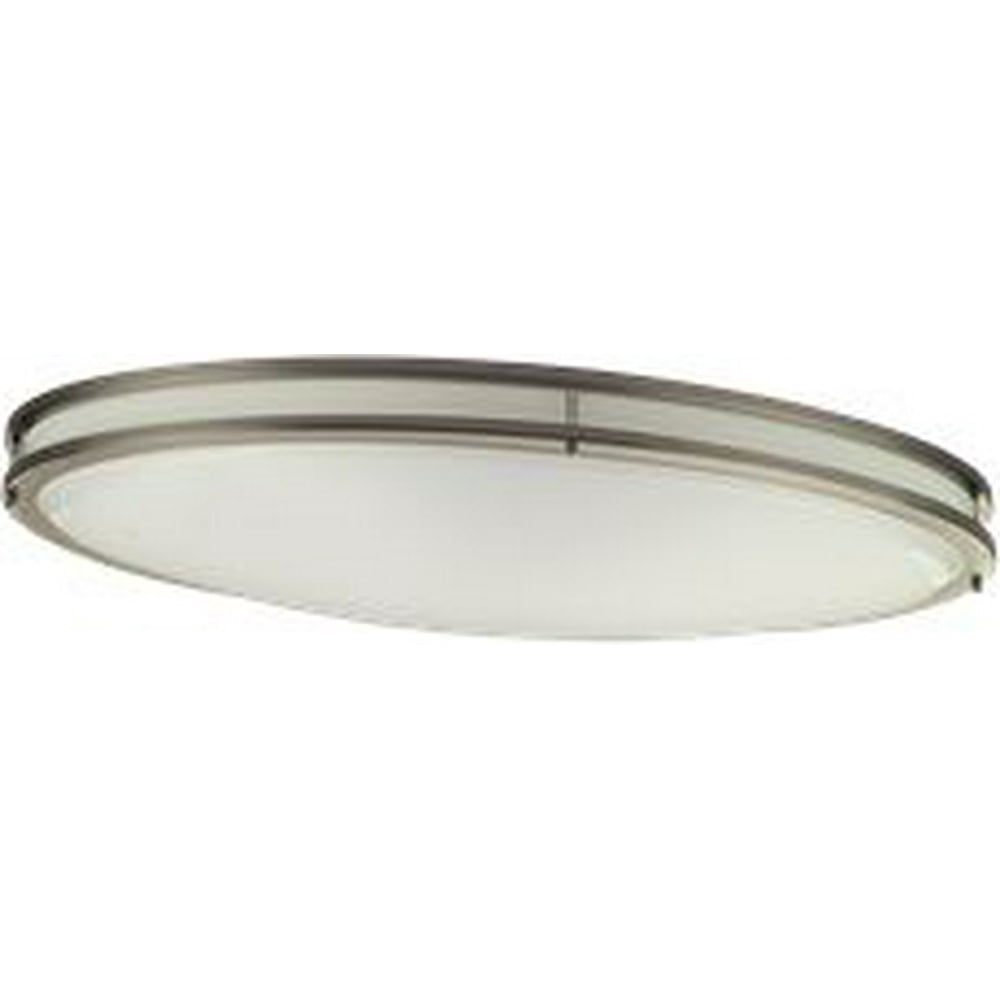 Monument Led Flush Mount Oval Ceiling Fixture, Brushed Nickel, 321