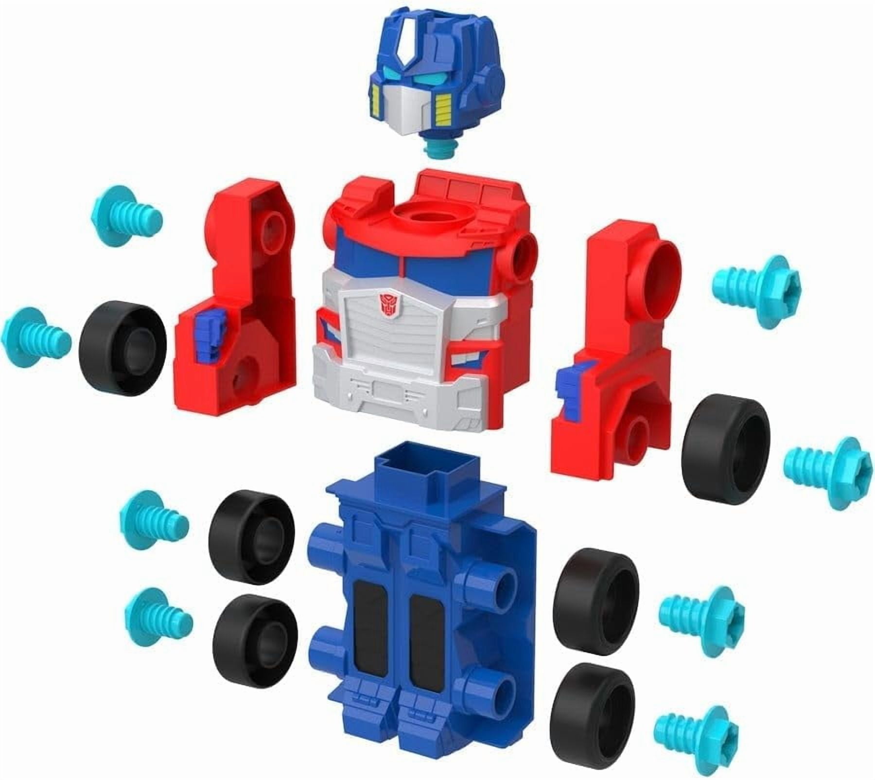 Transformers Optimus Prime Building Toys - STEM Toys Including Toy Electric Drill and AA Batteries - Transformers Toys - Robot Building Toys Ages 18 Months and Up