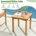 thumbnail image 7 of Kepooman 3 Piece Wood Patio Furniture Set with Seat Cushions and Acacia Wood Frame-White, 7 of 7