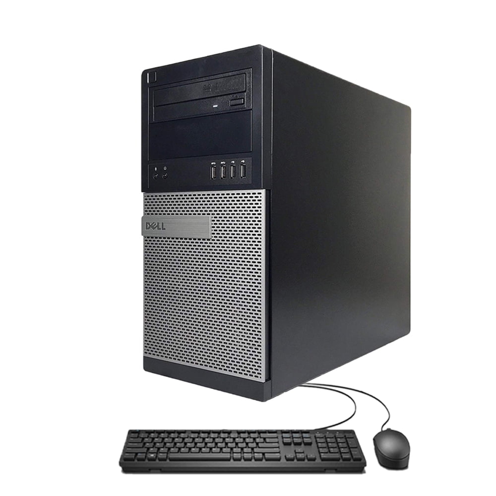 Dell 7010 Windows 11 Pro Desktop Computer Intel Core i5 Processor RAM 500GB HD Wifi with a 19" LCD Monitor Keyboard and Mouse - Used PC -