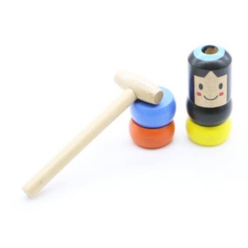 Kid Unbreakable Wooden Magic Toy FUNNY Gifts Clearance The Wooden Stubborn Man 