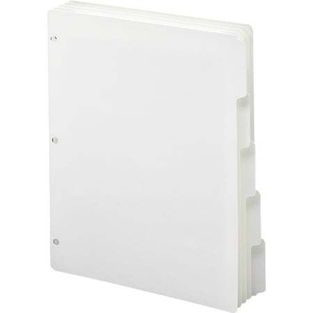UPC: 0086486894159 | Smead Three-Ring Binder Index Divider 5-Tab White 89415