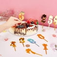thumbnail image 3 of 0-9 Number Toppers Acrylic Birthday Gold Cake Topper Shinning Bow-Knot Picks, 3 of 5