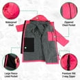 thumbnail image 6 of Swim Parka for Youth and Adults | Heavy-Duty Towel-Lined Weatherproof Swimming Jacket for Men, Women, and Kids (Red-Small) by COR Surf, 6 of 7
