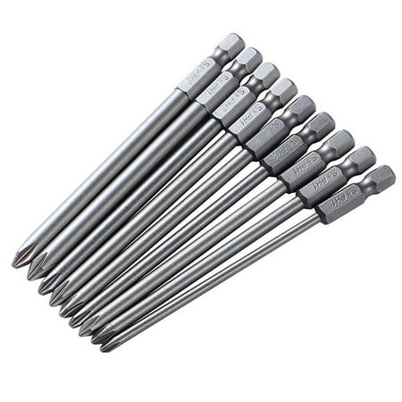 

Goodhd 9Pcs PH1 PH2 Magnetic Screwdriver Bit Steel 100mm For Electric Screw Driver